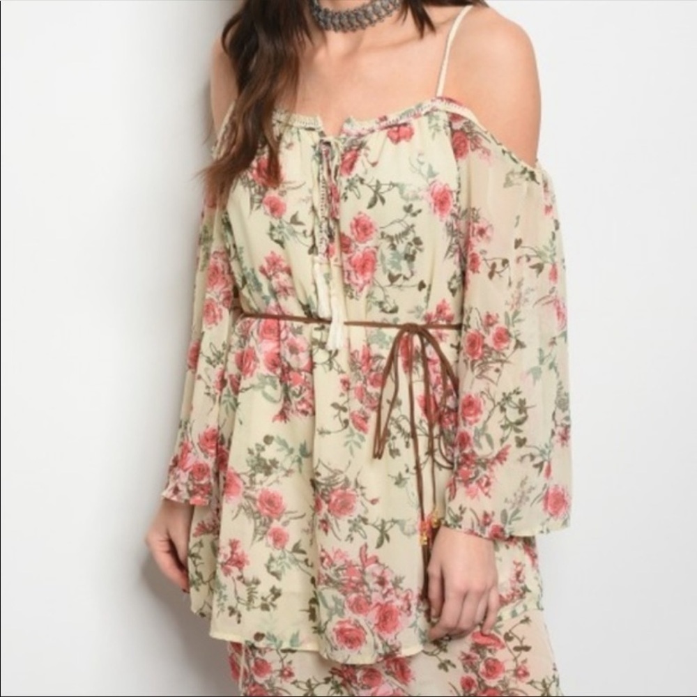 Boho Off the Shoulder Floral Dress Fairy Festival Party Dance Garden Beach